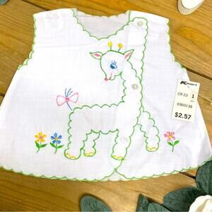Vintage Baby Infant Sheep Top with orig. tag Cradle Tog Deadstock NWT